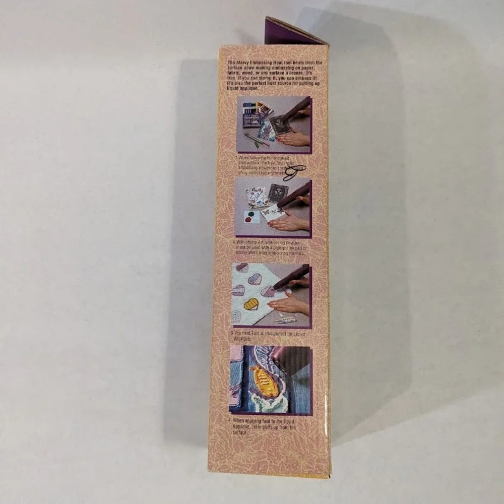 Marvy Uchida Embossing Heat Tool Model 2000II Purple Crafting Tool w/ Box Works